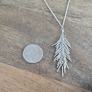 Contemporary Sterling Silver Exquisite Tassel Dangle Necklace